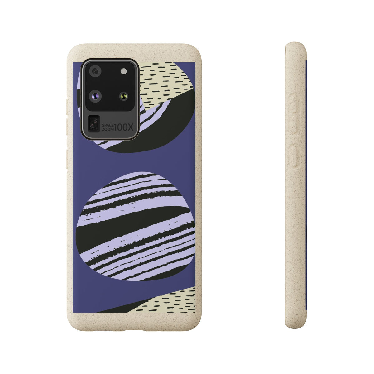Biodegradable Phone Case — Abstract Striped Circles Eco Cover