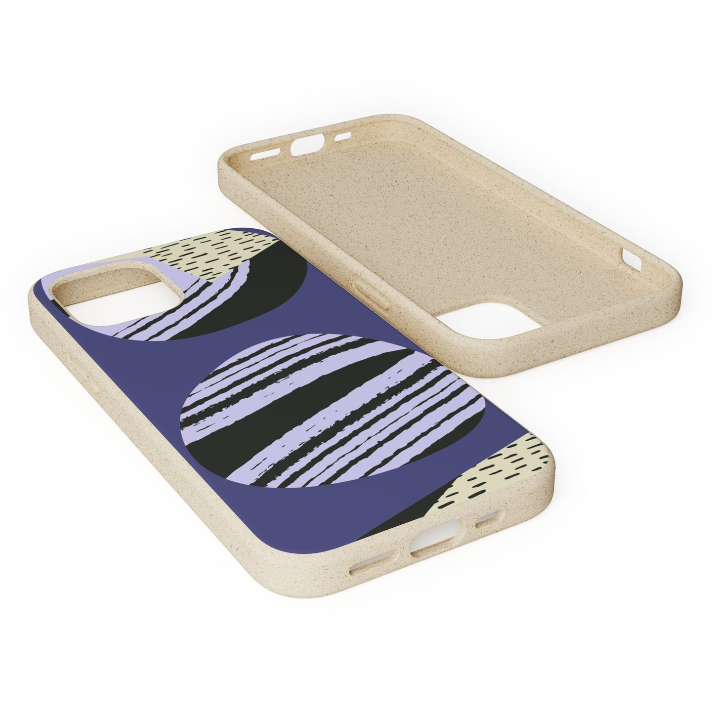 Biodegradable Phone Case — Abstract Striped Circles Eco Cover