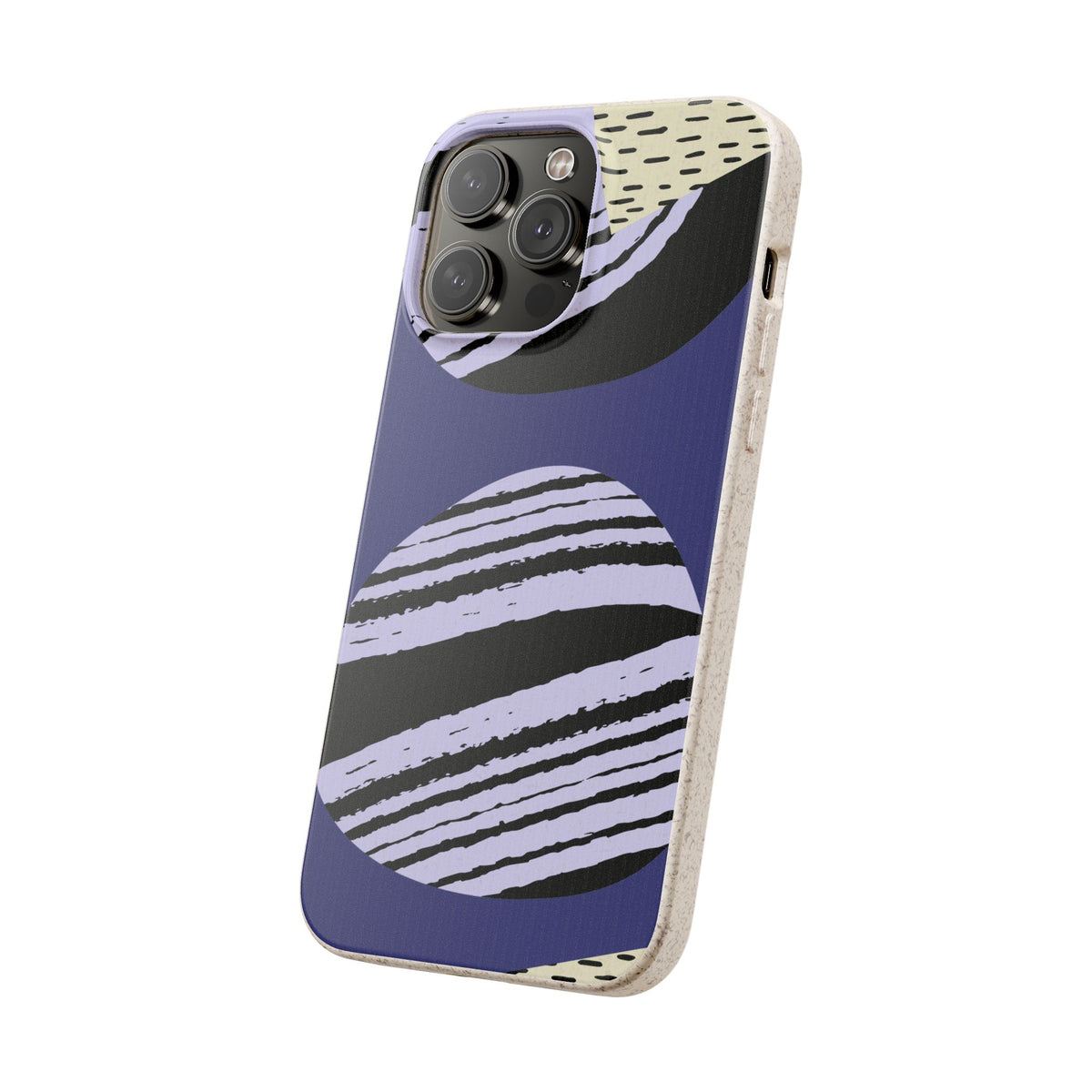 Biodegradable Phone Case — Abstract Striped Circles Eco Cover