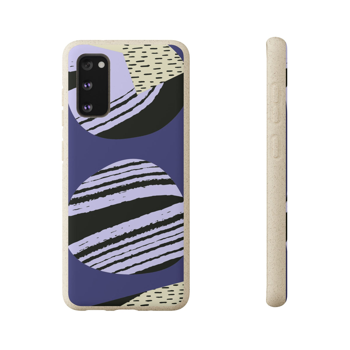 Biodegradable Phone Case — Abstract Striped Circles Eco Cover