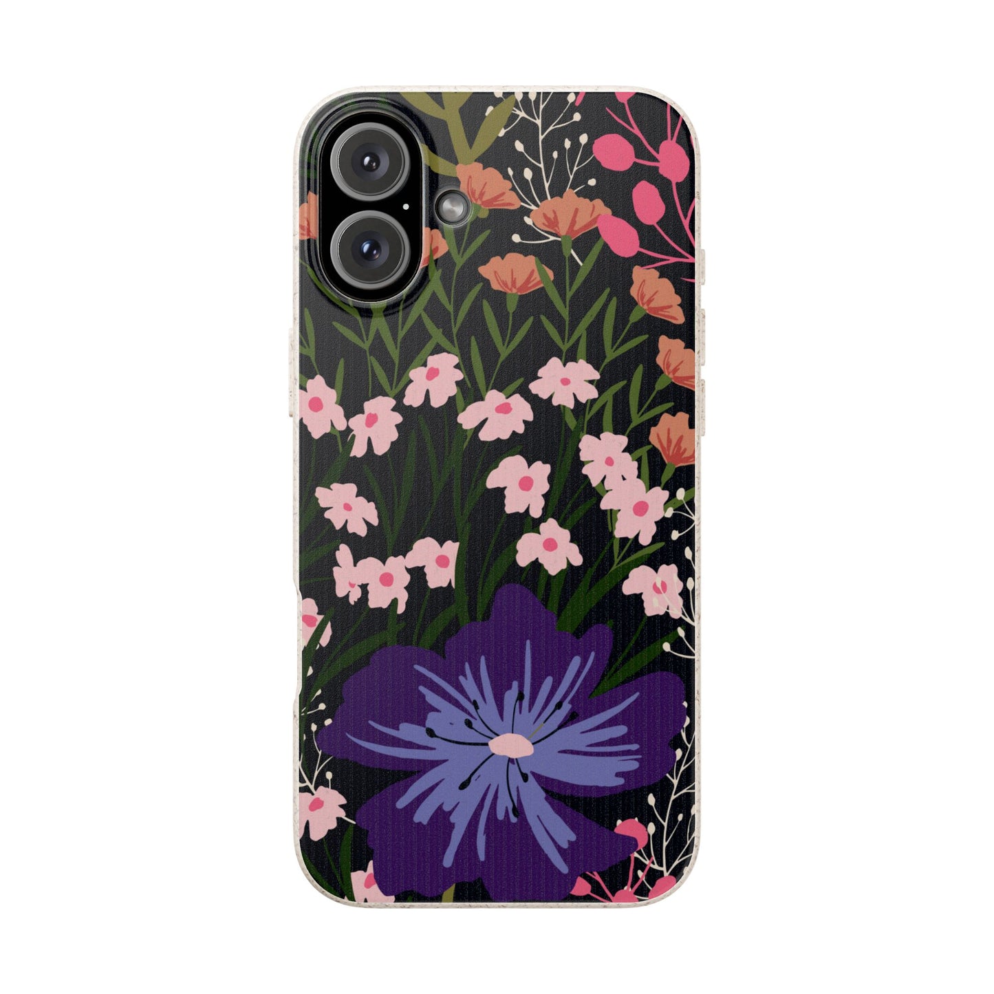 Floral Biodegradable Phone Case — Purple Wildflower Eco Phone Cover