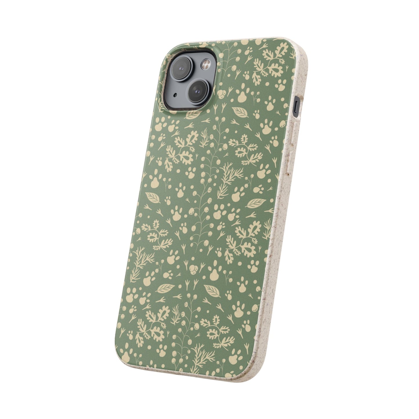 Biodegradable Floral Phone Case — Eco-Friendly Pleasant Green Wildflower Protection
