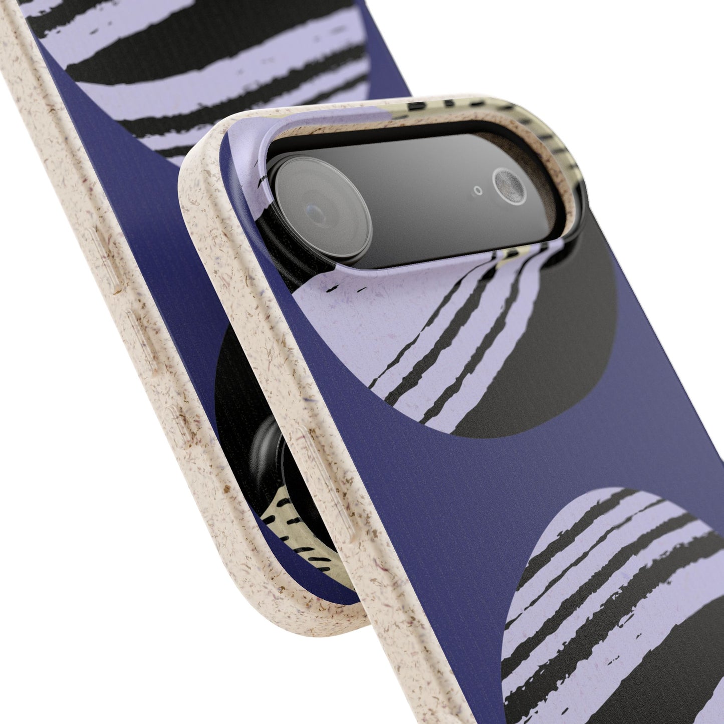 Biodegradable Phone Case — Abstract Striped Circles Eco Cover