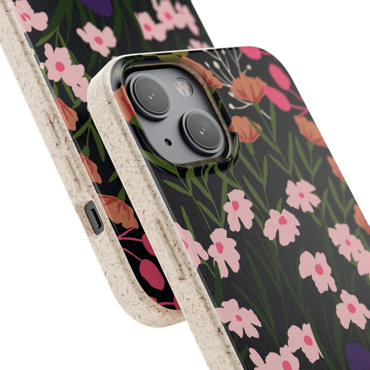 Floral Biodegradable Phone Case — Purple Wildflower Eco Phone Cover