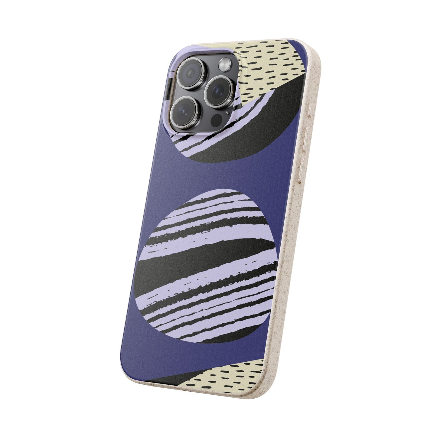 Biodegradable Phone Case — Abstract Striped Circles Eco Cover