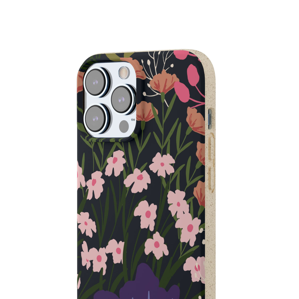 Floral Biodegradable Phone Case — Purple Wildflower Eco Phone Cover