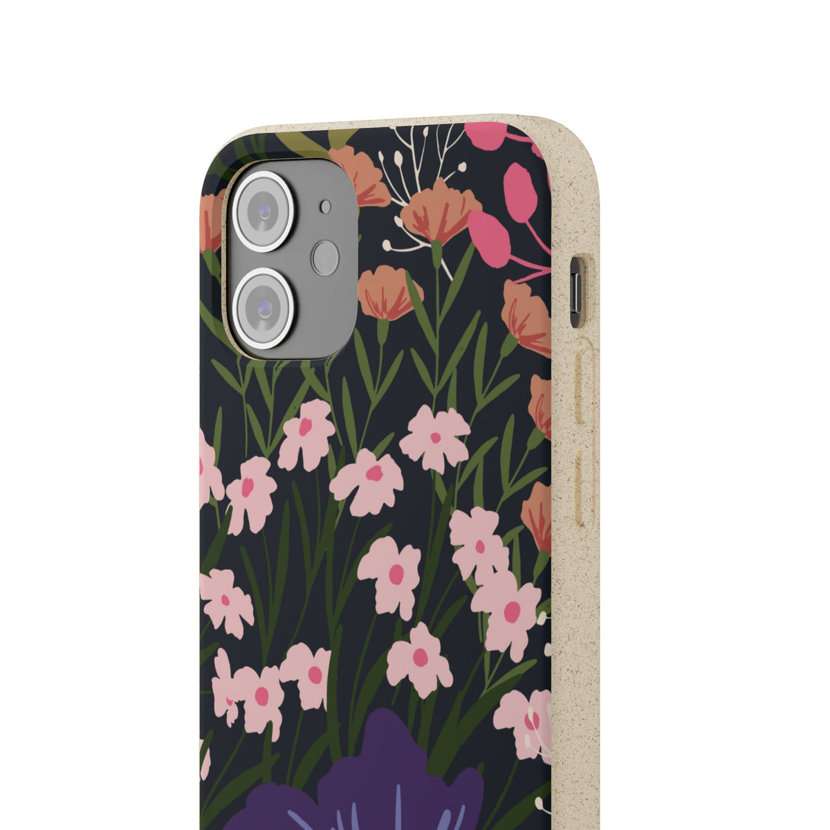 Floral Biodegradable Phone Case — Purple Wildflower Eco Phone Cover