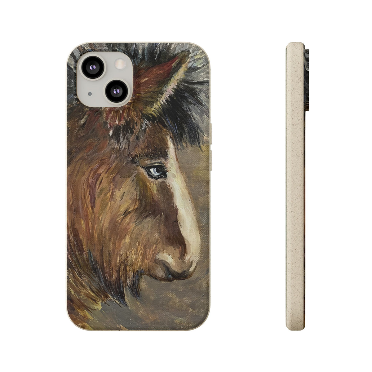Biodegradable Phone Case — Rustic Horse Portrait by Carrie Barcomb Eco-Friendly iPhone Cover