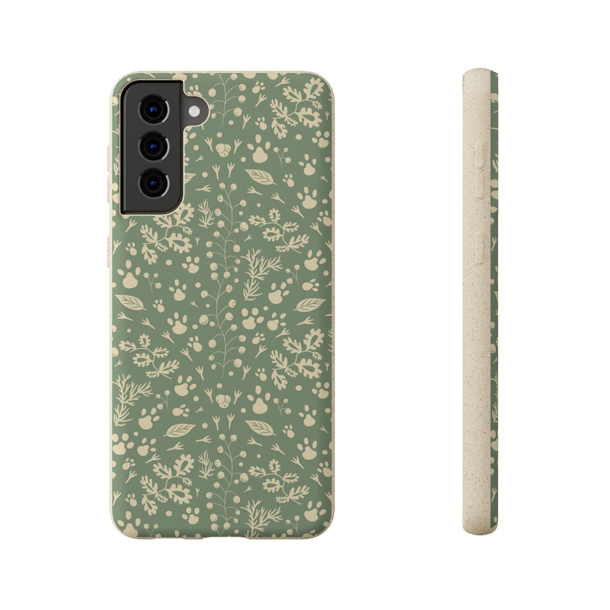 Biodegradable Floral Phone Case — Eco-Friendly Pleasant Green Wildflower Protection