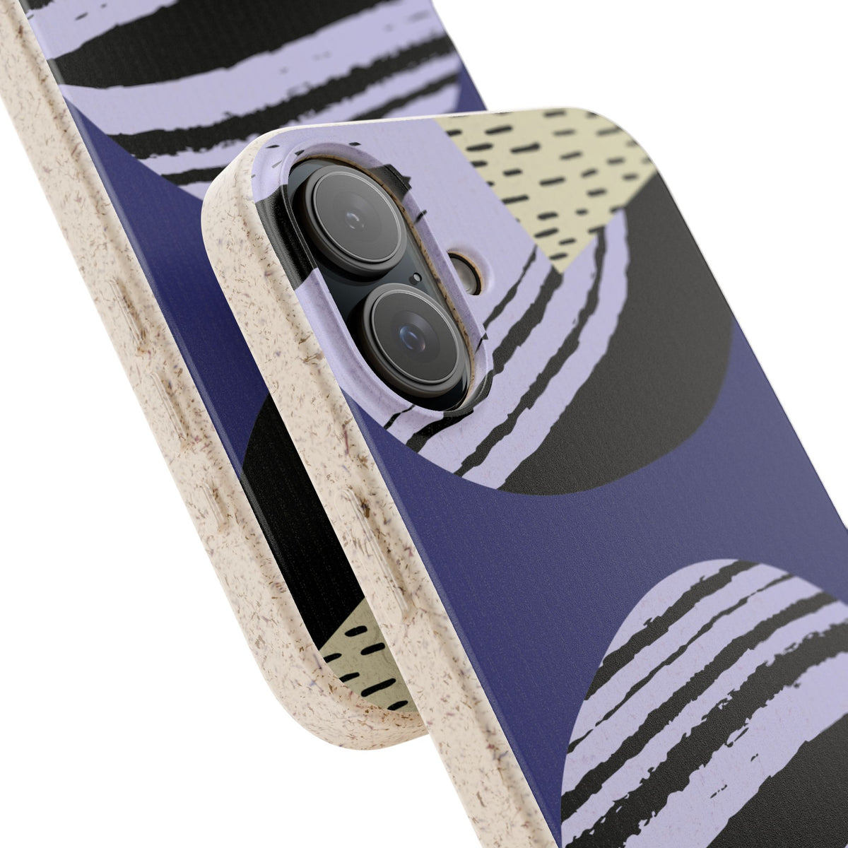 Biodegradable Phone Case — Abstract Striped Circles Eco Cover