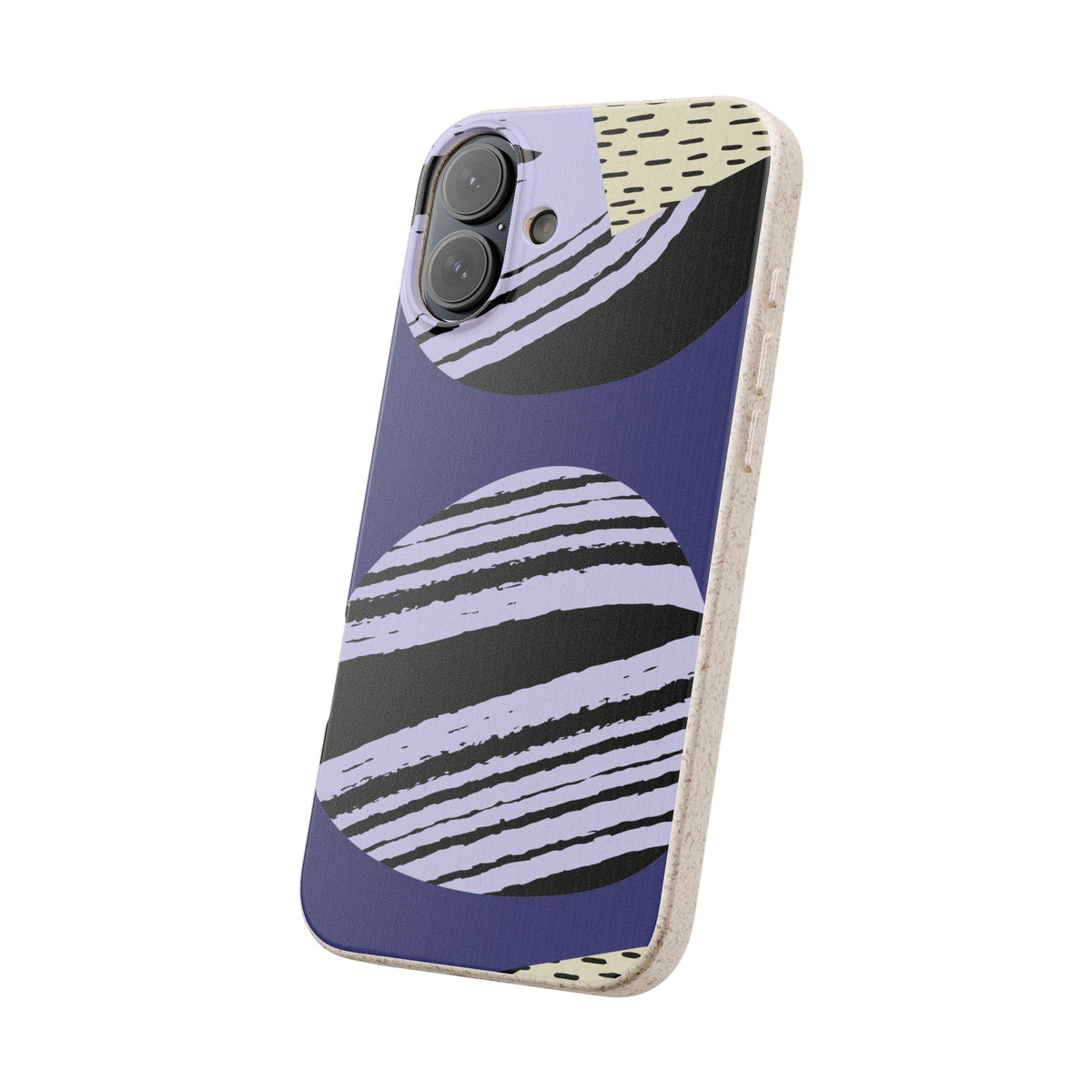 Biodegradable Phone Case — Abstract Striped Circles Eco Cover