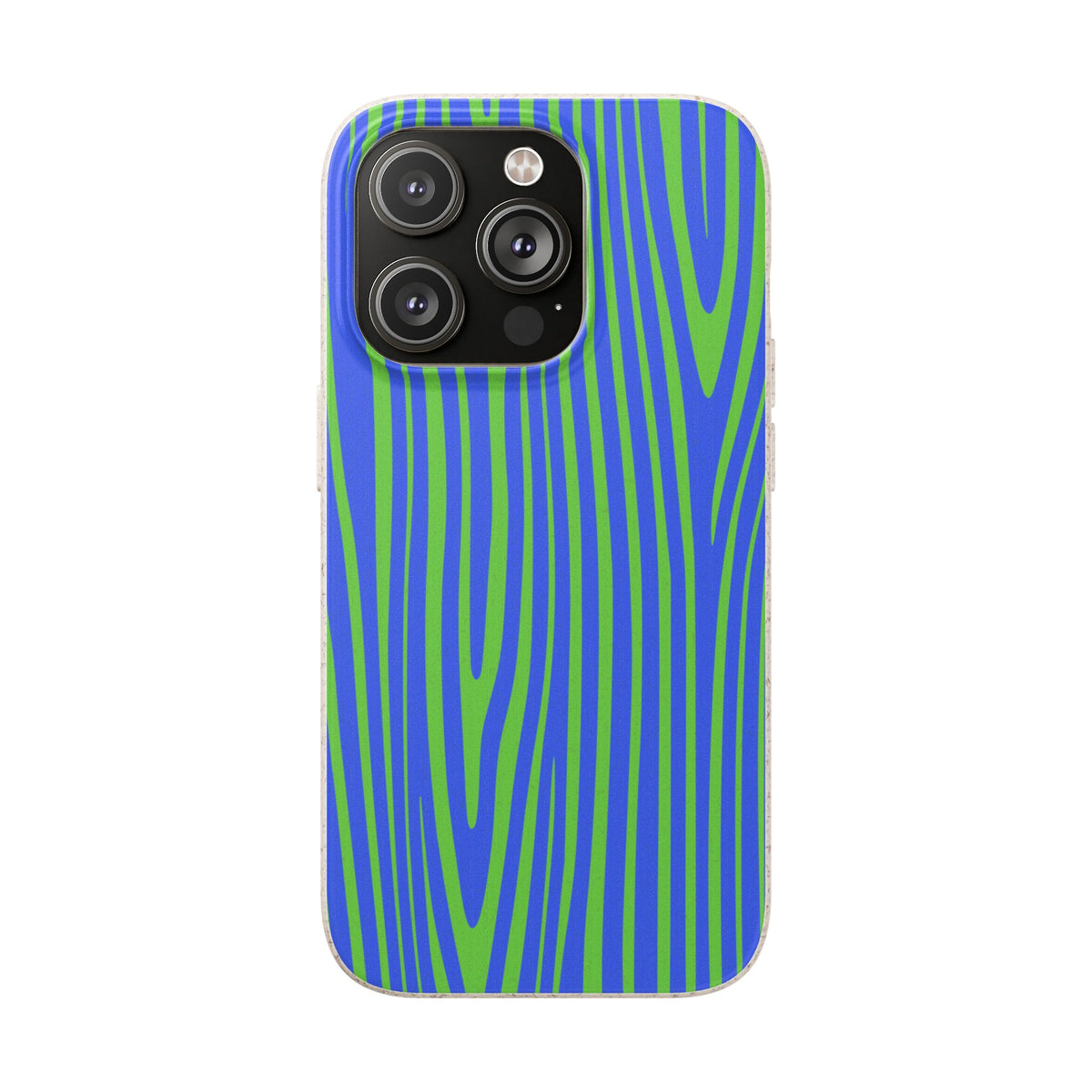 Eco Woodgrain Phone Case — Biodegradable Blue & Green Pattern