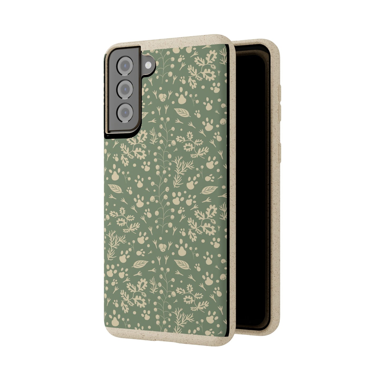 Biodegradable Floral Phone Case — Eco-Friendly Pleasant Green Wildflower Protection