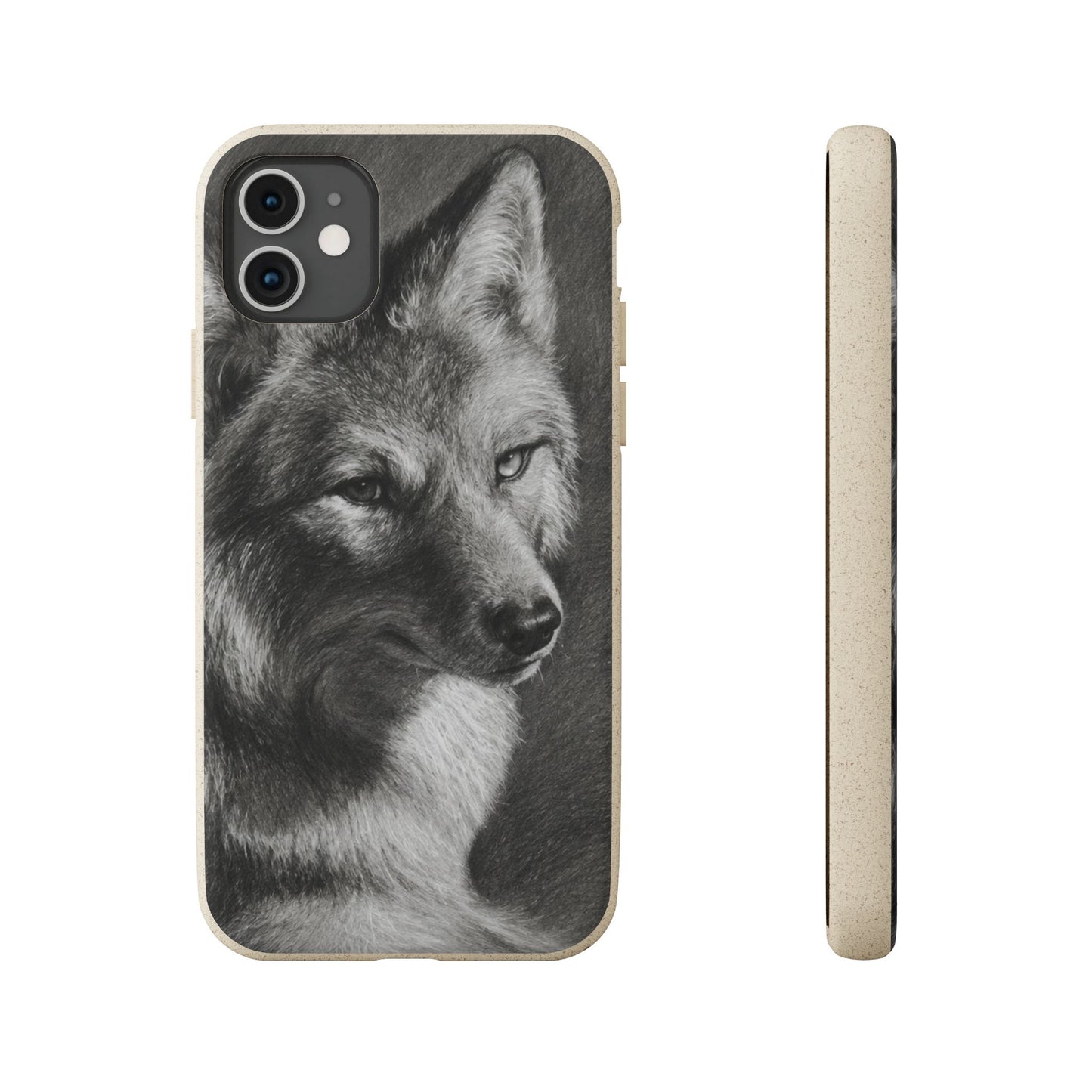 Wolf Portrait Biodegradable Phone Case — Eco-Friendly iPhone Cover