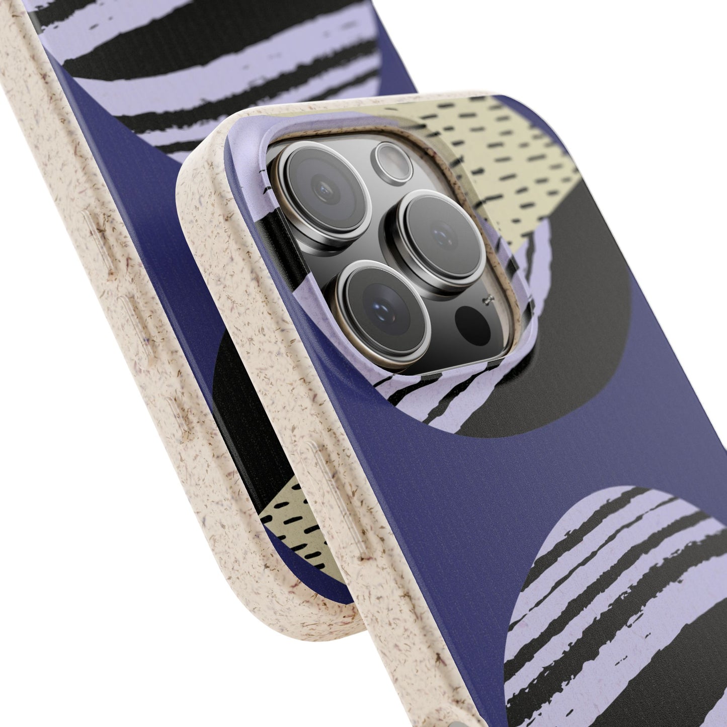 Biodegradable Phone Case — Abstract Striped Circles Eco Cover
