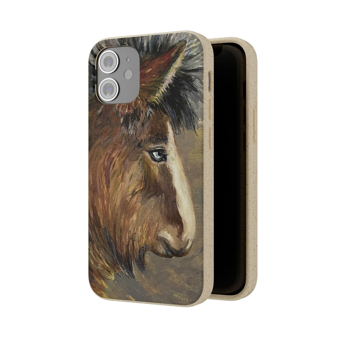 Biodegradable Phone Case — Rustic Horse Portrait by Carrie Barcomb Eco-Friendly iPhone Cover