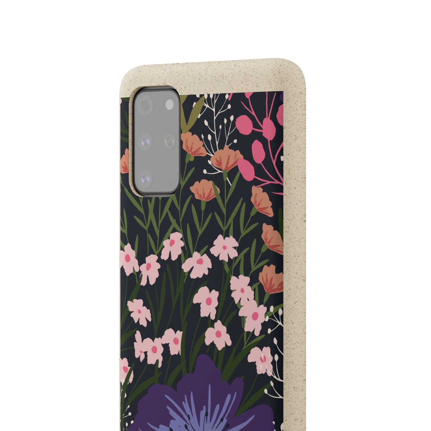 Floral Biodegradable Phone Case — Purple Wildflower Eco Phone Cover