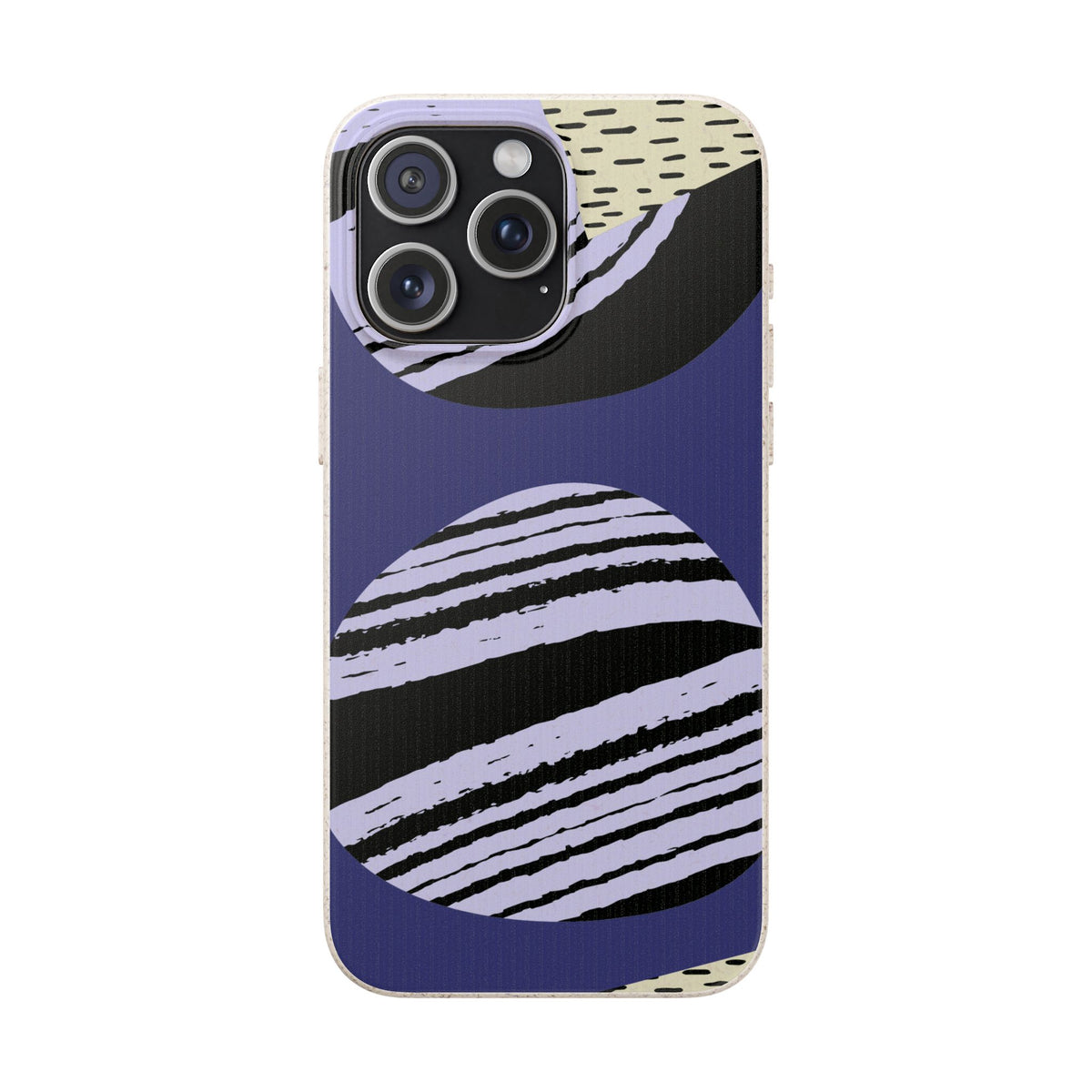 Biodegradable Phone Case — Abstract Striped Circles Eco Cover