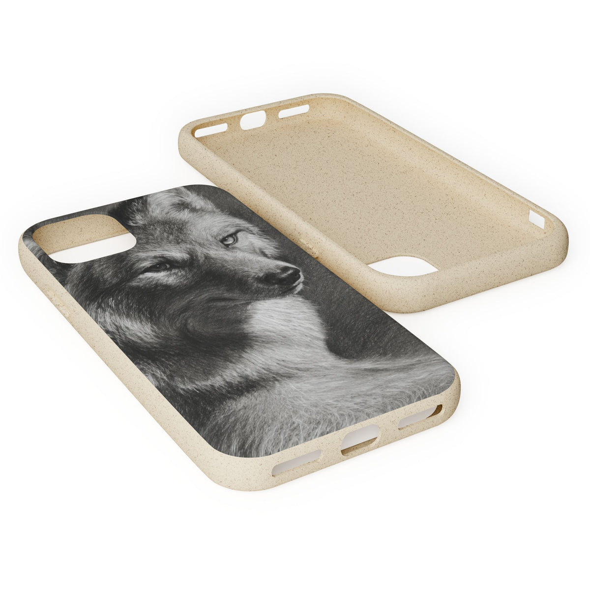 Wolf Portrait Biodegradable Phone Case — Eco-Friendly iPhone Cover