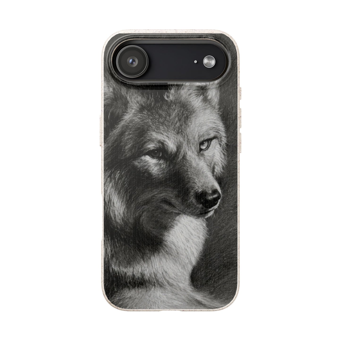 Wolf Portrait Biodegradable Phone Case — Eco-Friendly iPhone Cover