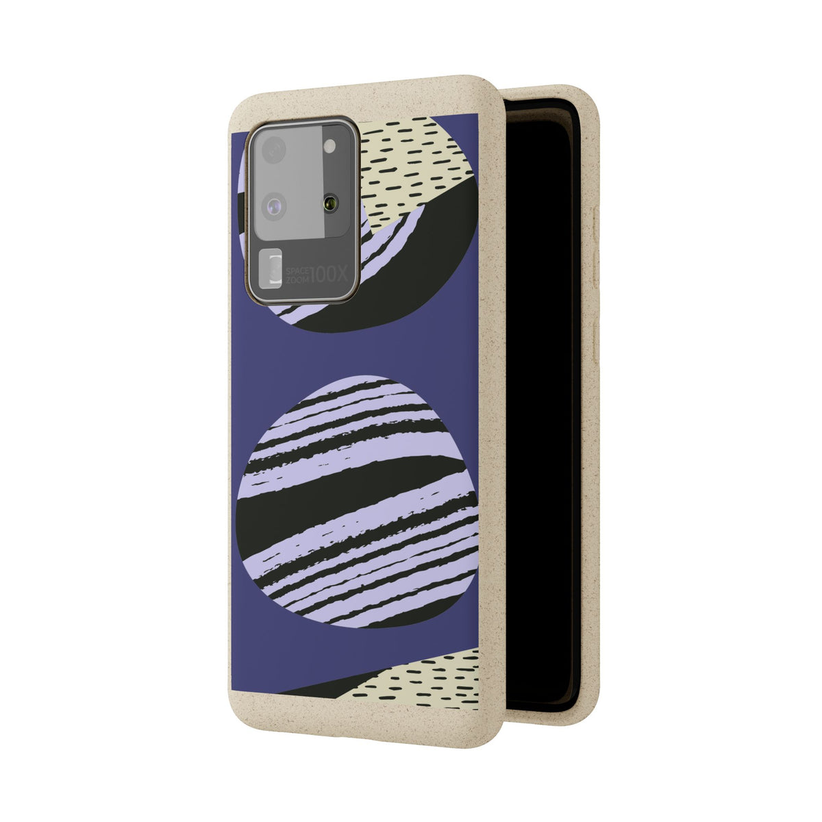 Biodegradable Phone Case — Abstract Striped Circles Eco Cover