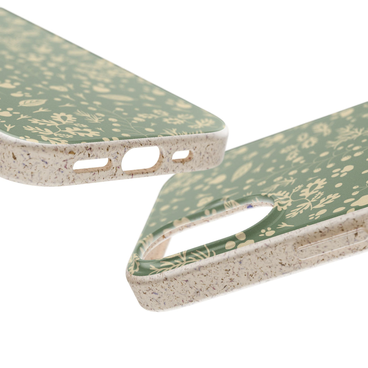 Biodegradable Floral Phone Case — Eco-Friendly Pleasant Green Wildflower Protection