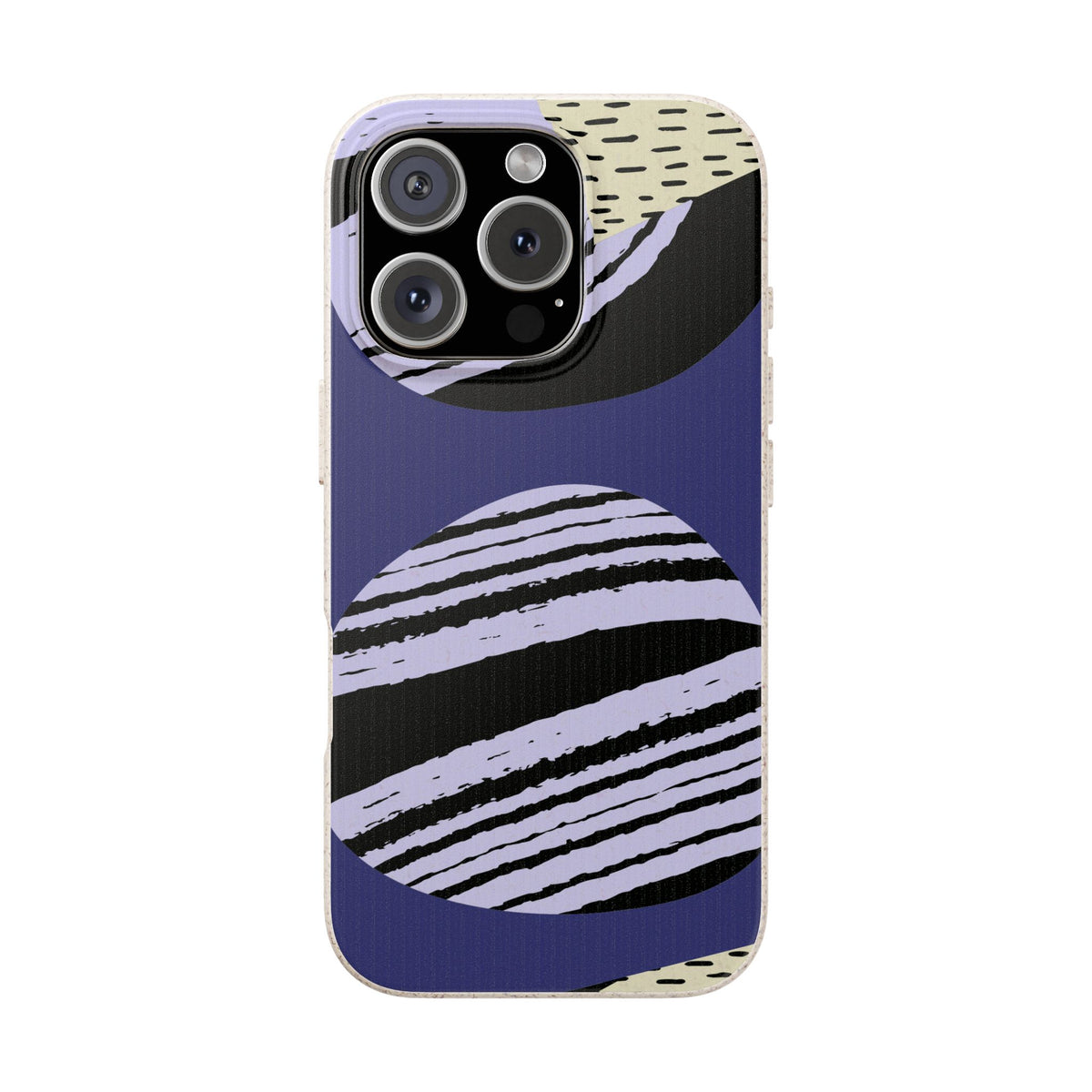 Biodegradable Phone Case — Abstract Striped Circles Eco Cover