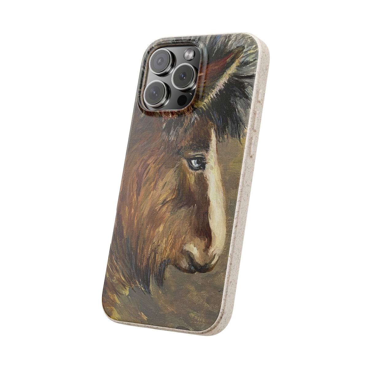 Biodegradable Phone Case — Rustic Horse Portrait by Carrie Barcomb Eco-Friendly iPhone Cover