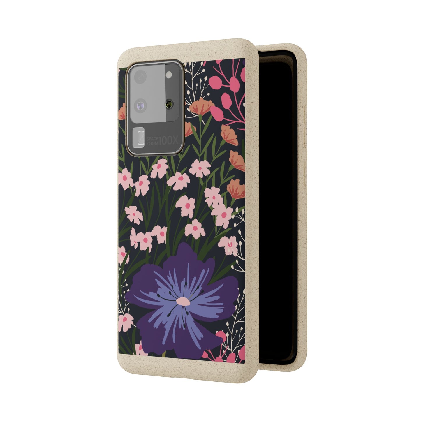 Floral Biodegradable Phone Case — Purple Wildflower Eco Phone Cover