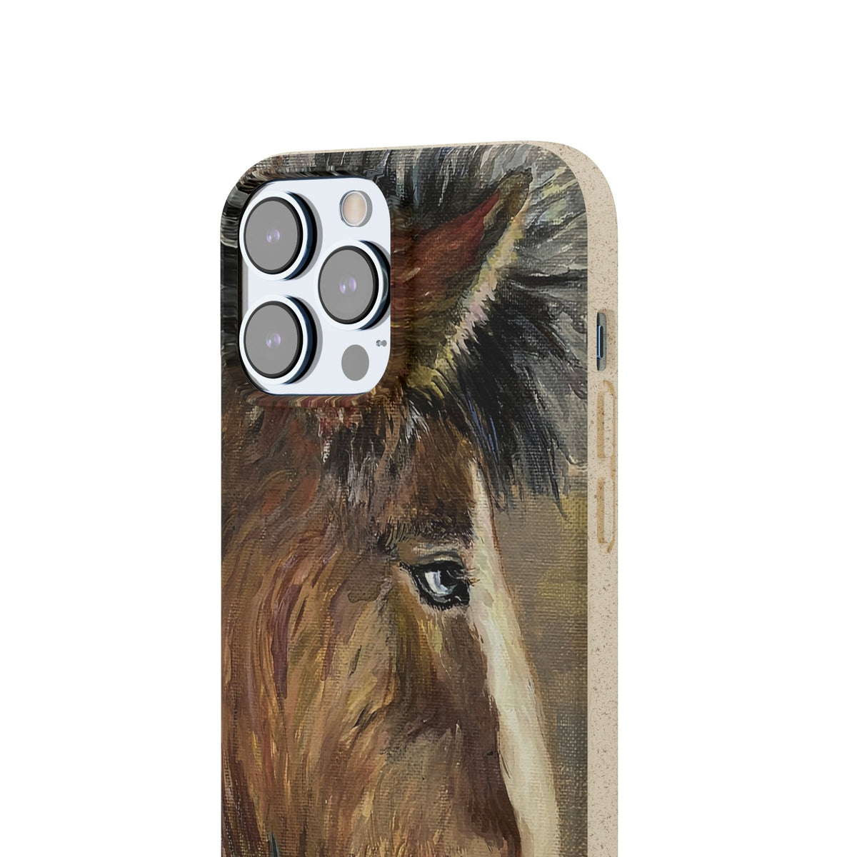 Biodegradable Phone Case — Rustic Horse Portrait by Carrie Barcomb Eco-Friendly iPhone Cover