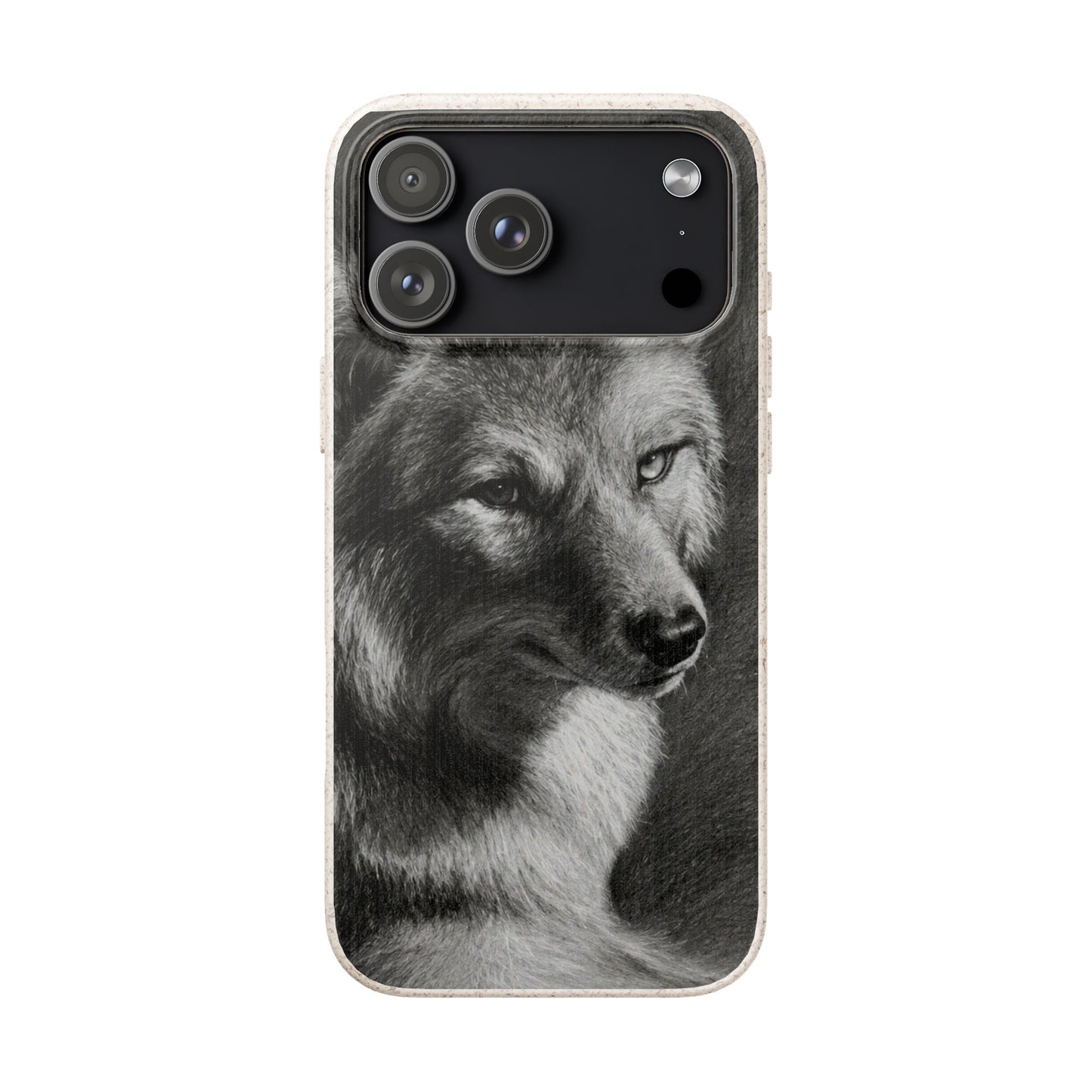 Wolf Portrait Biodegradable Phone Case — Eco-Friendly iPhone Cover