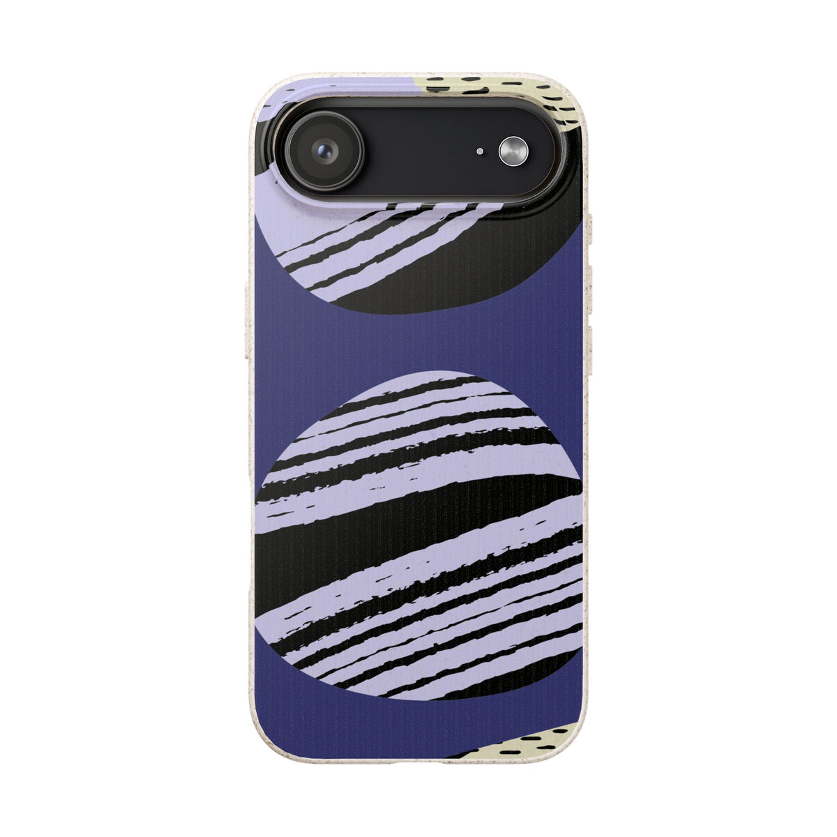 Biodegradable Phone Case — Abstract Striped Circles Eco Cover
