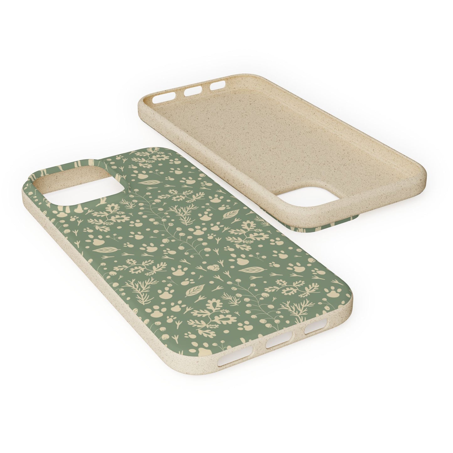 Biodegradable Floral Phone Case — Eco-Friendly Pleasant Green Wildflower Protection