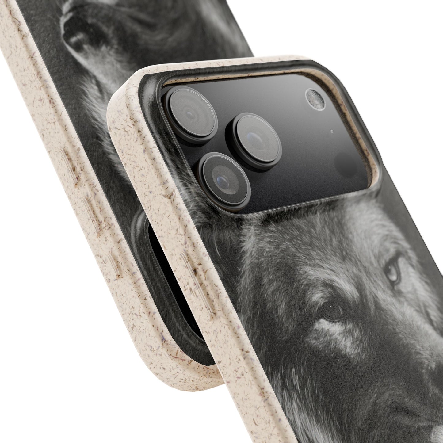 Wolf Portrait Biodegradable Phone Case — Eco-Friendly iPhone Cover