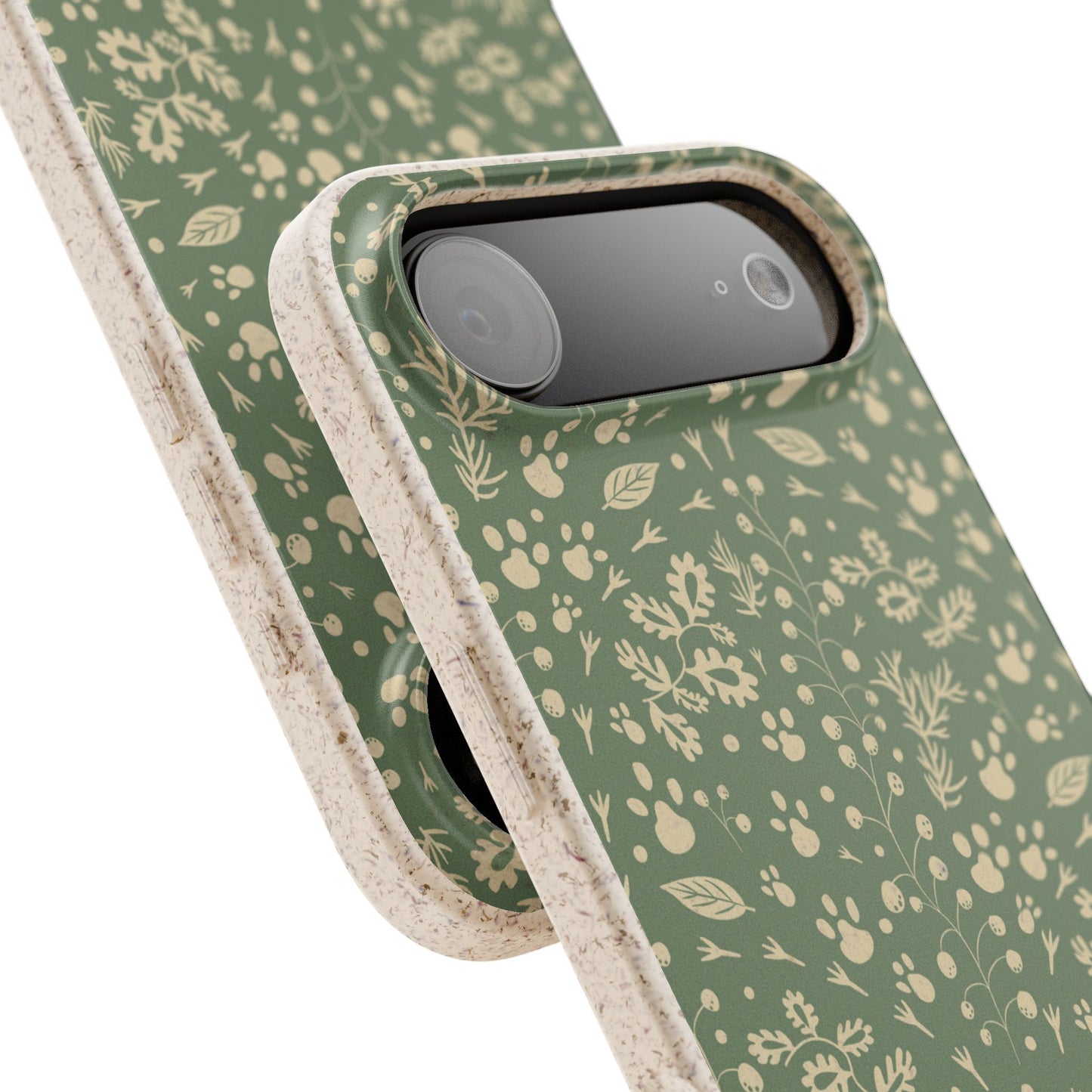 Biodegradable Floral Phone Case — Eco-Friendly Pleasant Green Wildflower Protection