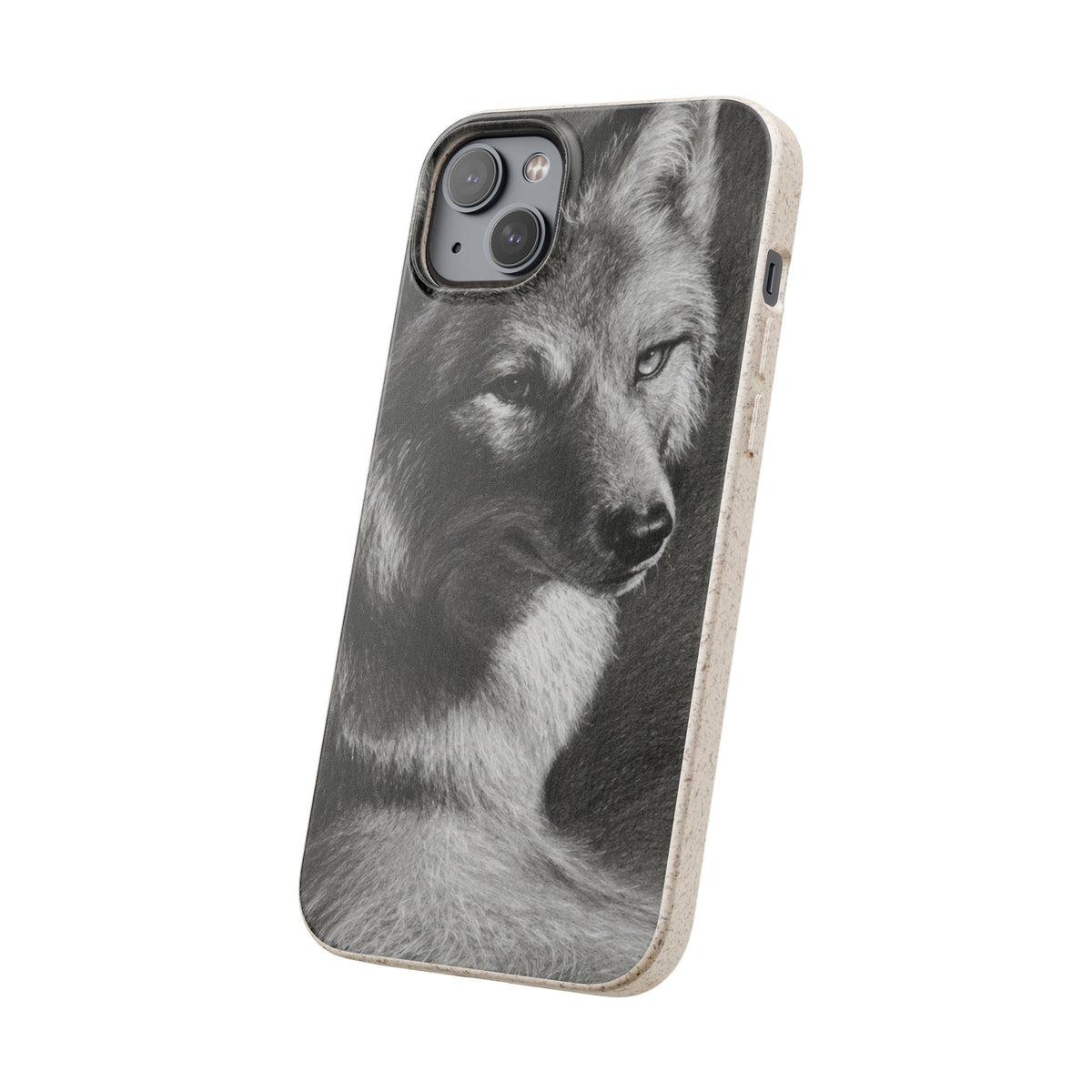 Wolf Portrait Biodegradable Phone Case — Eco-Friendly iPhone Cover