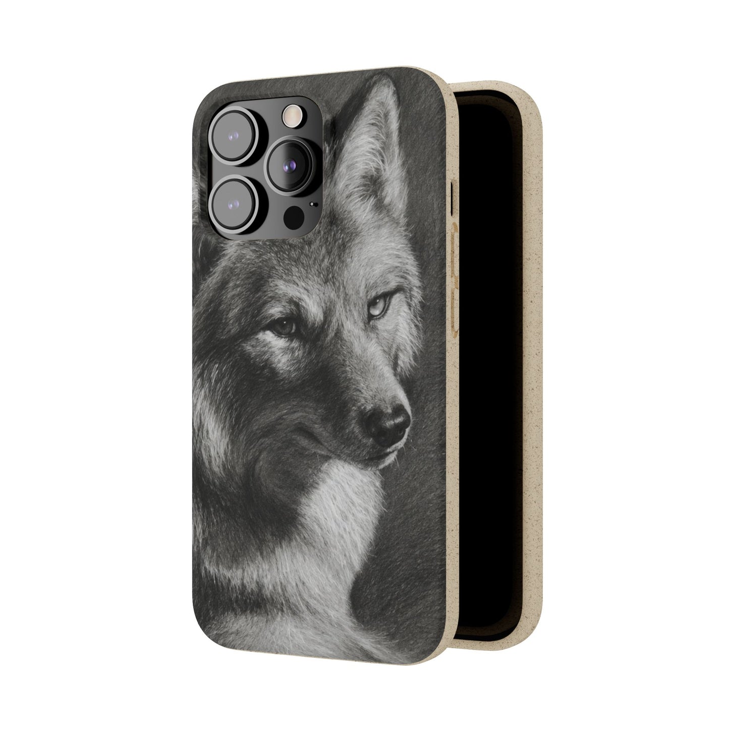 Wolf Portrait Biodegradable Phone Case — Eco-Friendly iPhone Cover