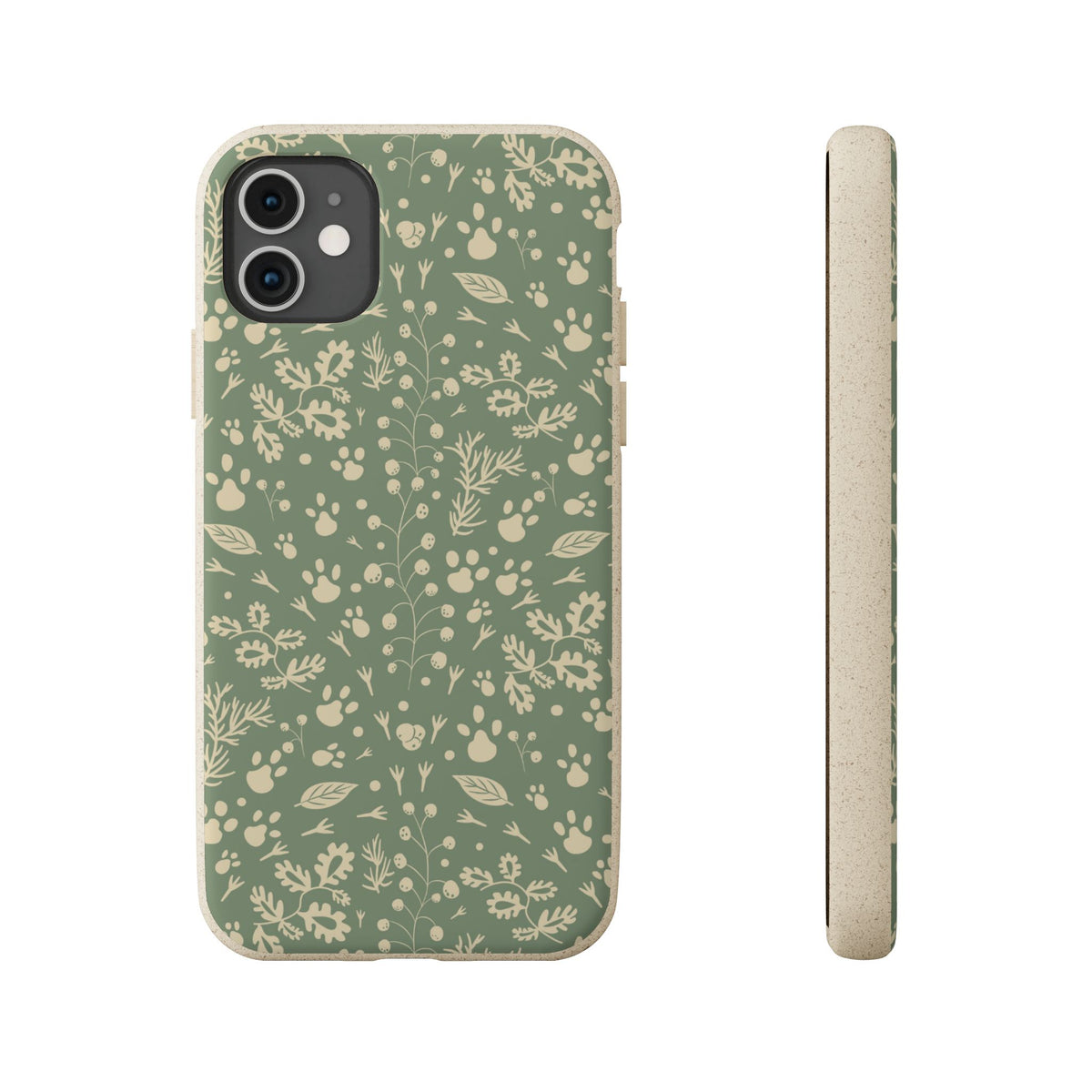Biodegradable Floral Phone Case — Eco-Friendly Pleasant Green Wildflower Protection
