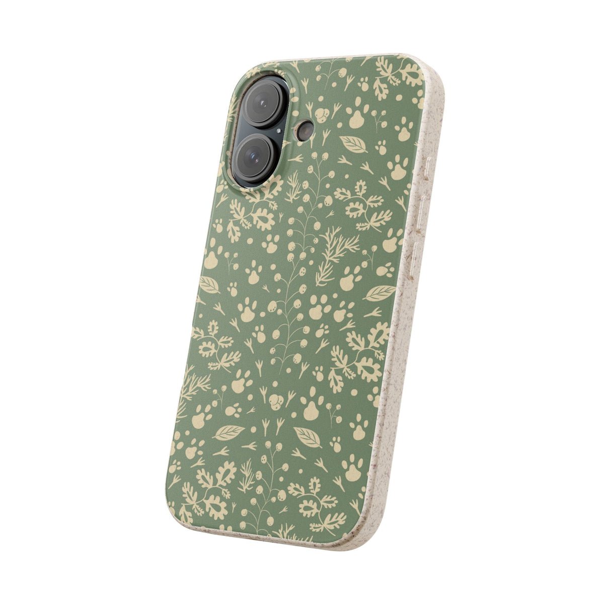 Biodegradable Floral Phone Case — Eco-Friendly Pleasant Green Wildflower Protection