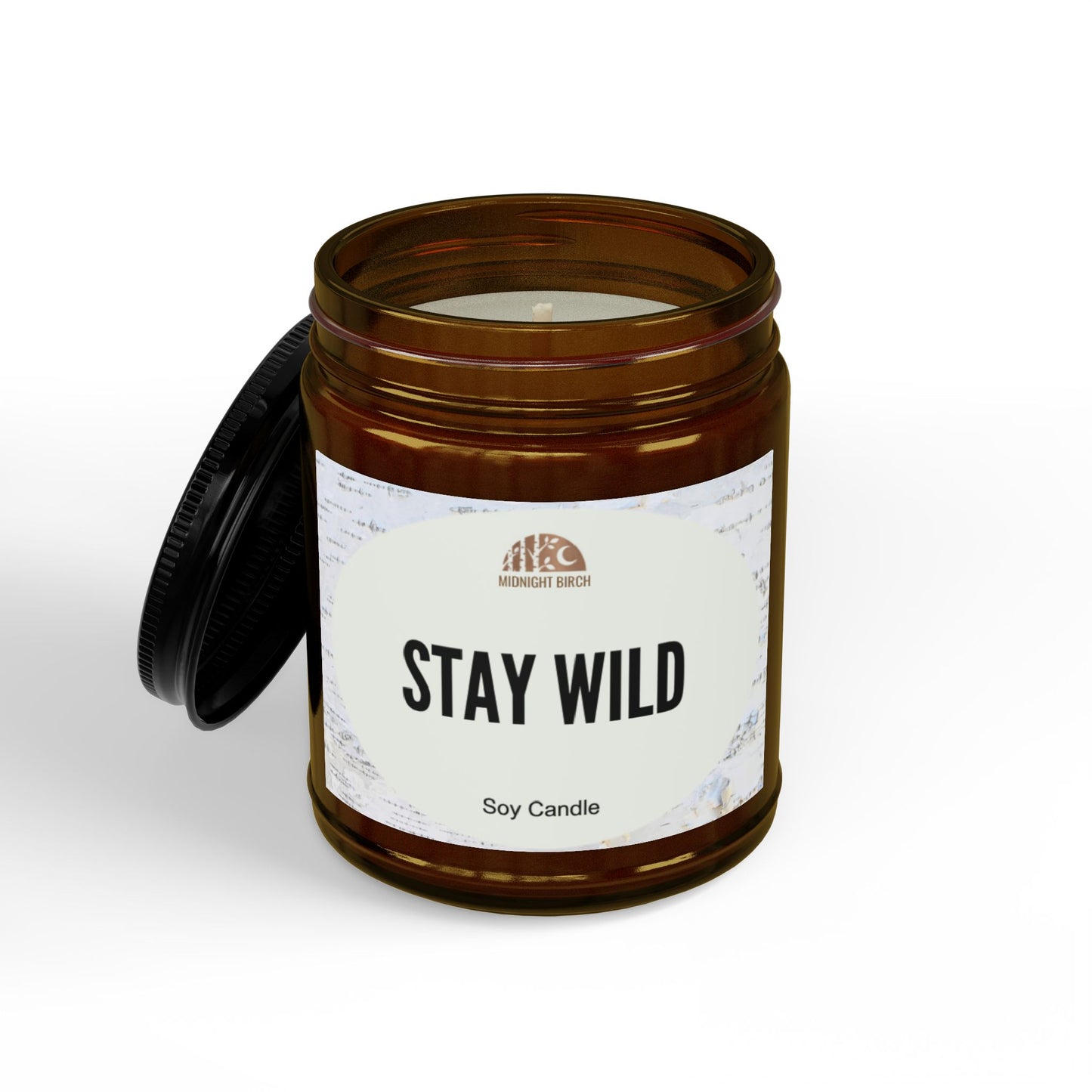 Stay Wild Soy Candle — Amber Jar Scented Candle (4oz & 9oz)