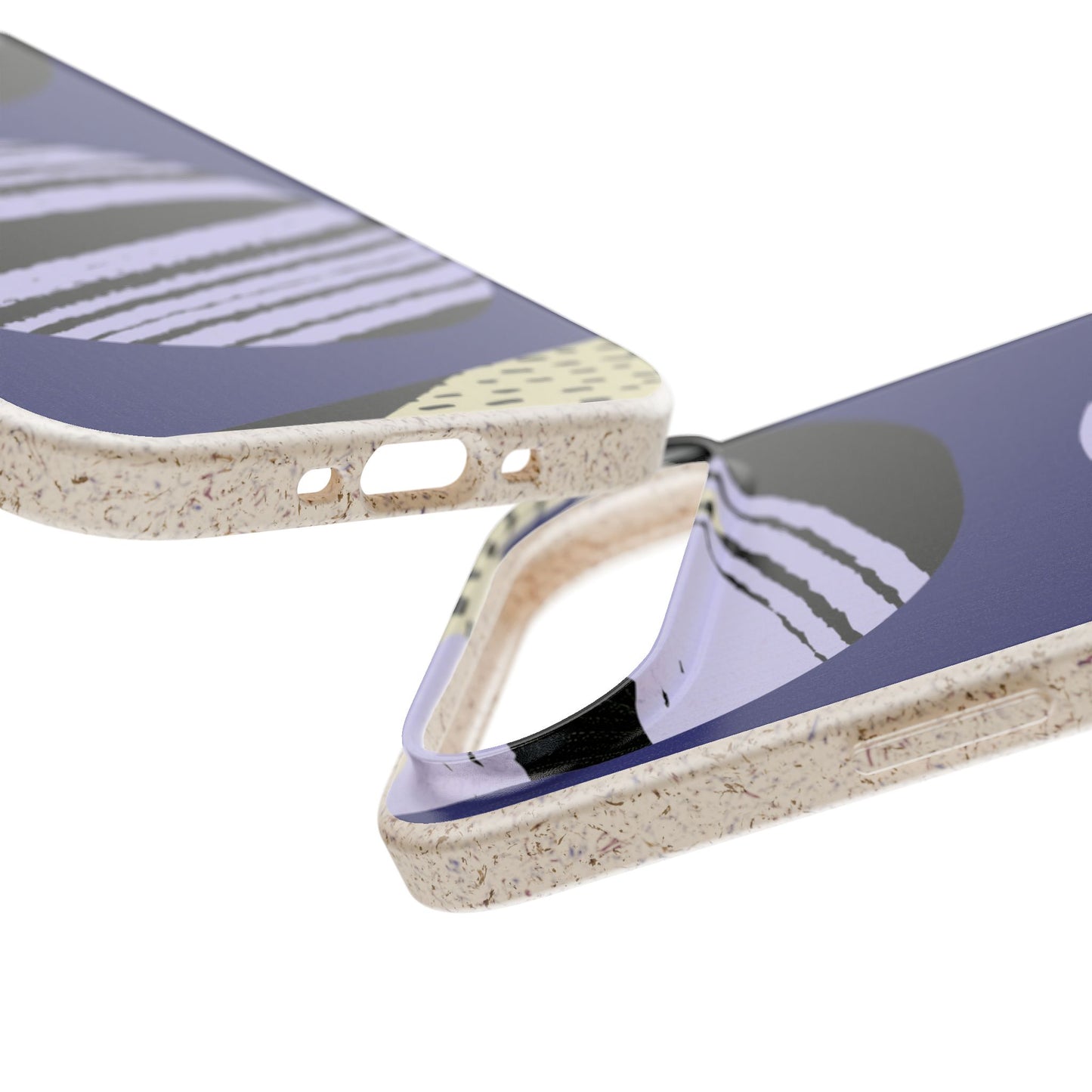 Biodegradable Phone Case — Abstract Striped Circles Eco Cover