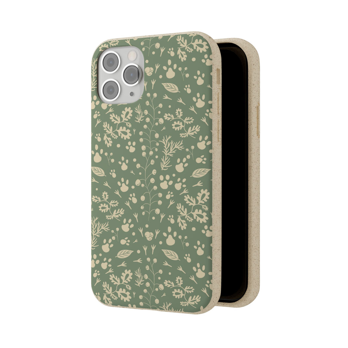 Biodegradable Floral Phone Case — Eco-Friendly Pleasant Green Wildflower Protection