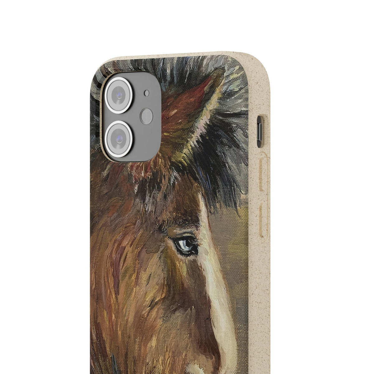 Biodegradable Phone Case — Rustic Horse Portrait by Carrie Barcomb Eco-Friendly iPhone Cover