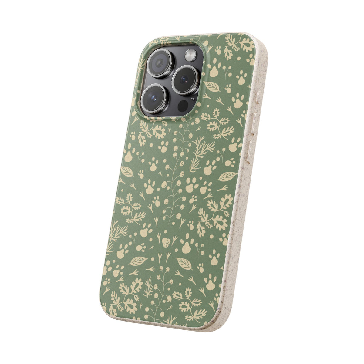 Biodegradable Floral Phone Case — Eco-Friendly Pleasant Green Wildflower Protection