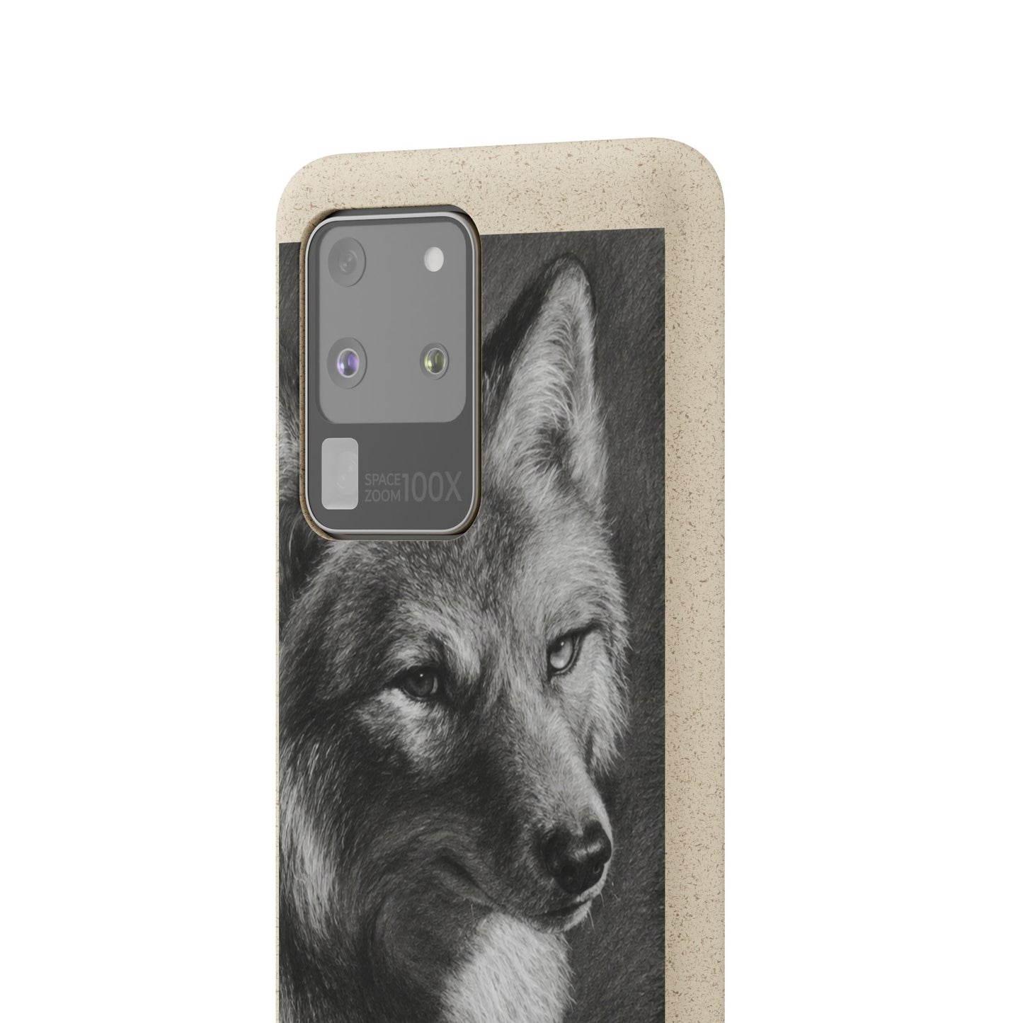 Wolf Portrait Biodegradable Phone Case — Eco-Friendly iPhone Cover