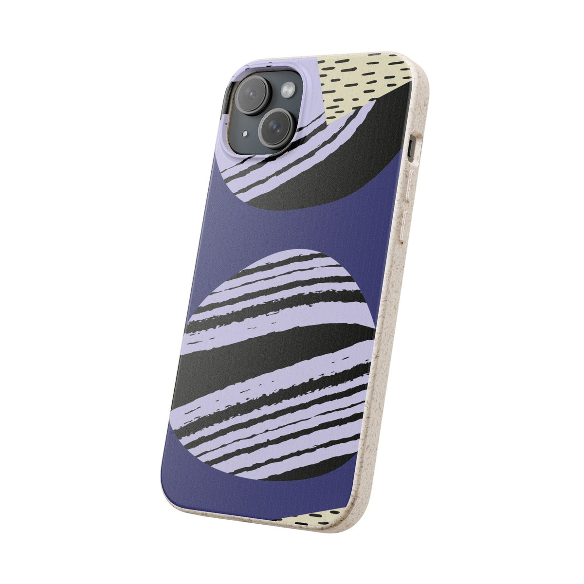 Biodegradable Phone Case — Abstract Striped Circles Eco Cover