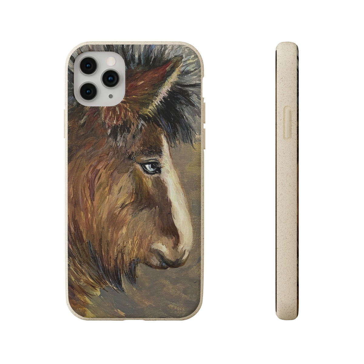 Biodegradable Phone Case — Rustic Horse Portrait by Carrie Barcomb Eco-Friendly iPhone Cover