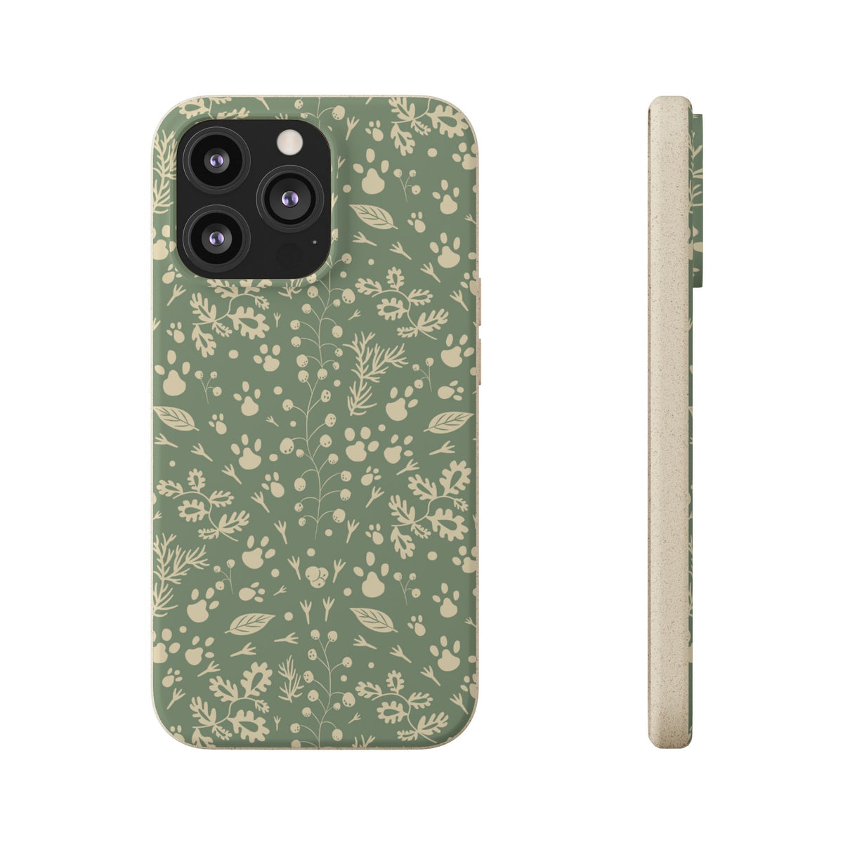 Biodegradable Floral Phone Case — Eco-Friendly Pleasant Green Wildflower Protection