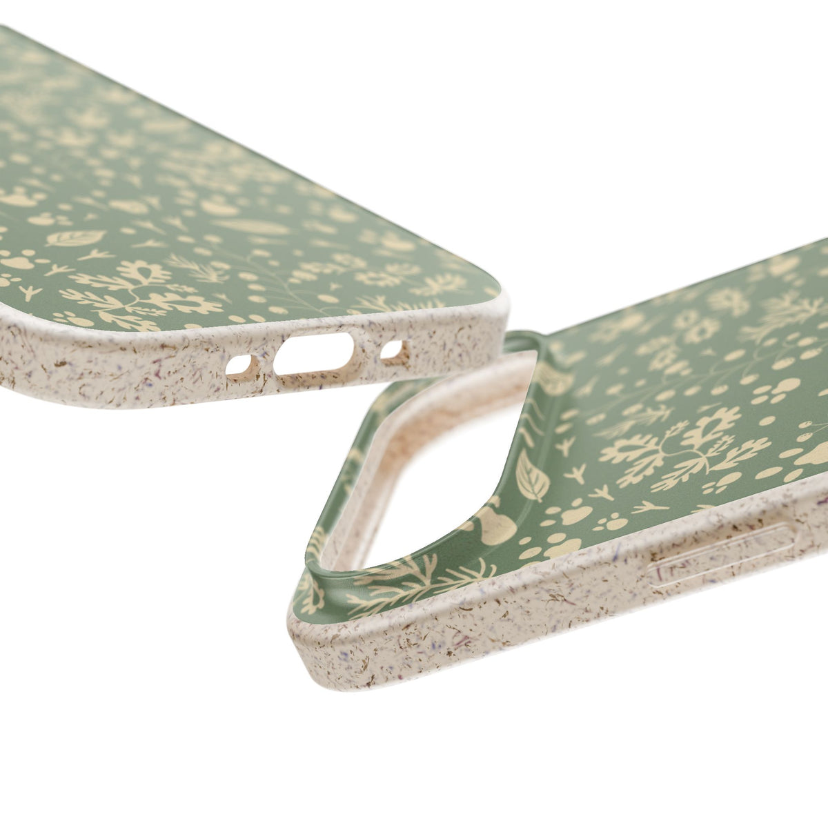 Biodegradable Floral Phone Case — Eco-Friendly Pleasant Green Wildflower Protection
