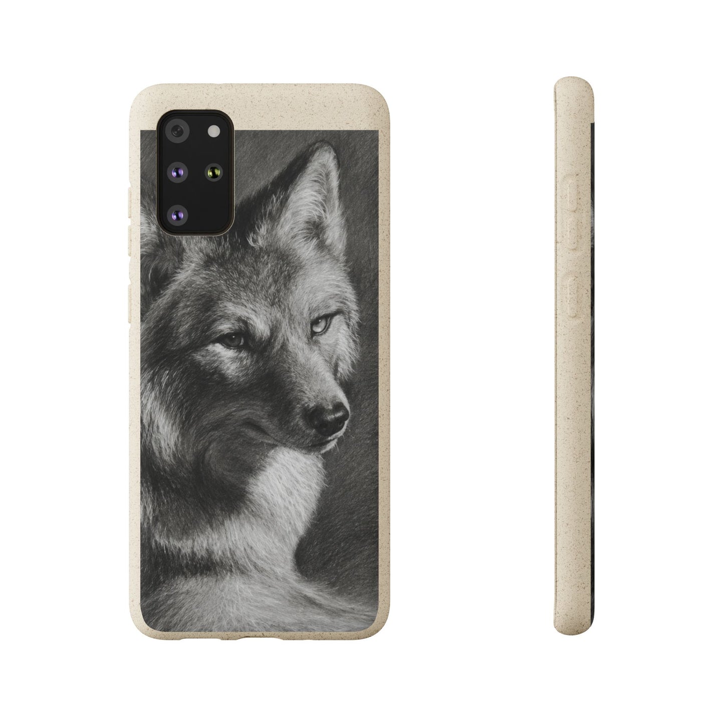 Wolf Portrait Biodegradable Phone Case — Eco-Friendly iPhone Cover